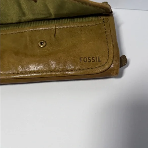 Vintage Fossil Olive Green Soft Leather Wallet - Picture 8 of 15